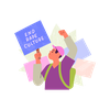 An illustration showing a feminist activist waving their fist in the air and holding a placard that reads 'End rape culture'..